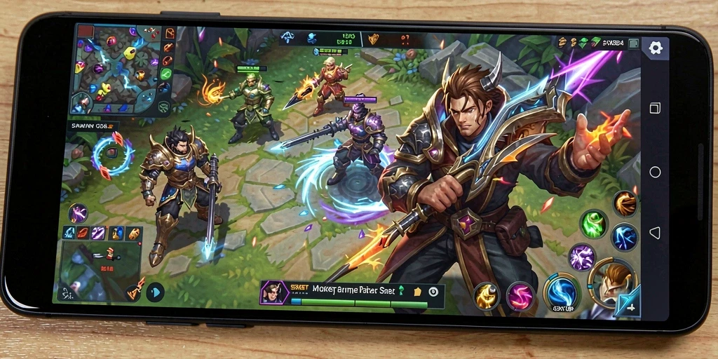 Tampilan gameplay seru di 55KBET dengan aksi MOBA yang intens.
