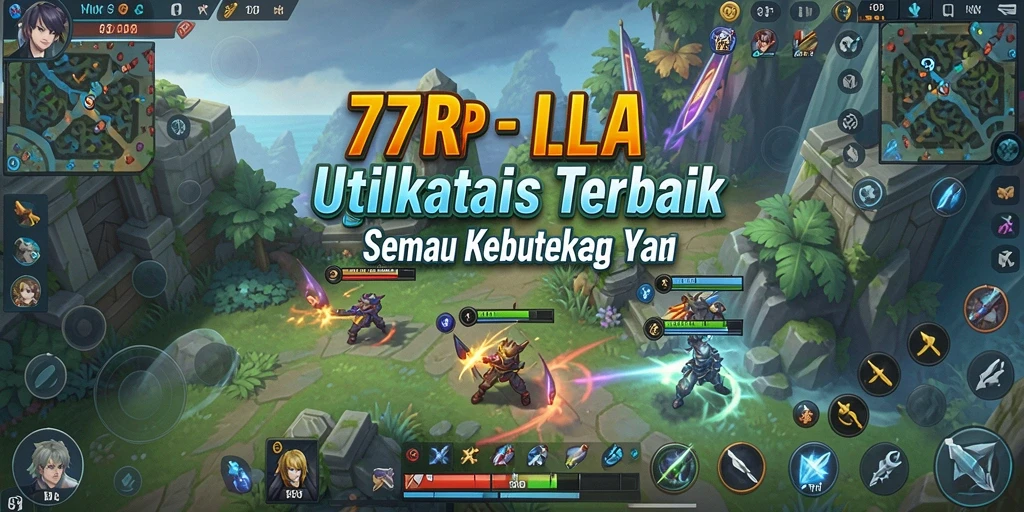 Tampilan utama 77RP dengan fitur-fitur utilitas yang berguna.