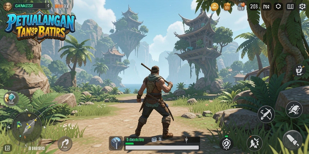 Tangkapan layar menampilkan gameplay seru di dunia terbuka GANAS33.