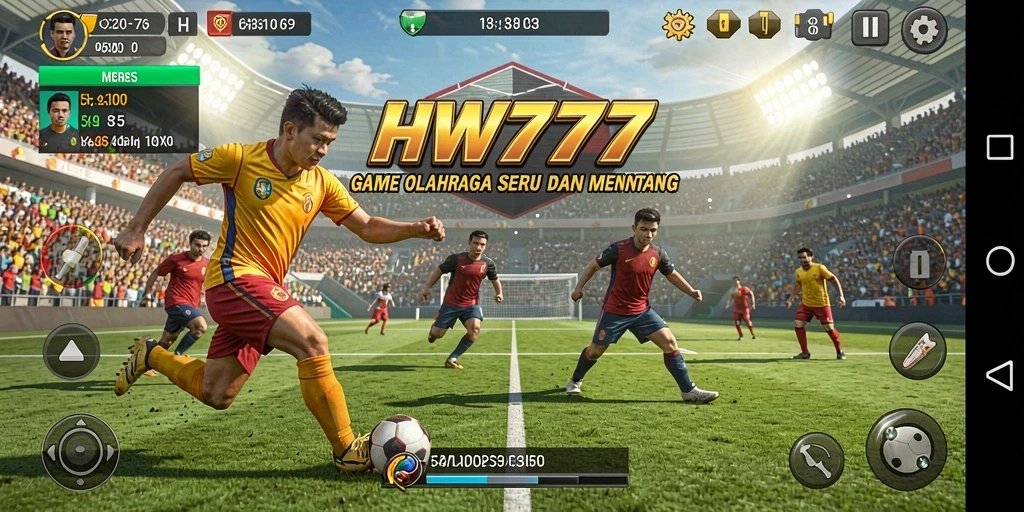 Tangkapan layar menampilkan aksi seru dari gameplay olahraga.