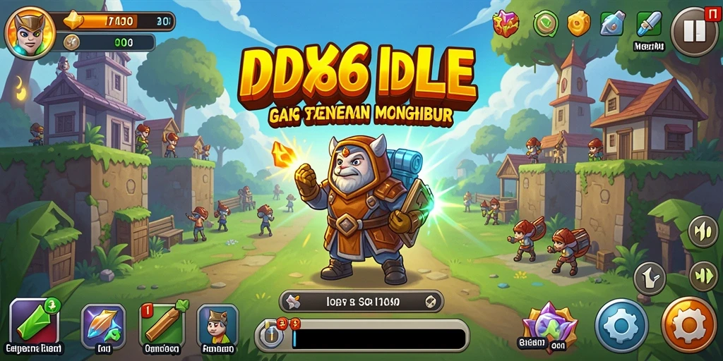 Tampilan gameplay Idle yang menakjubkan dan penuh warna dalam IDX66.
