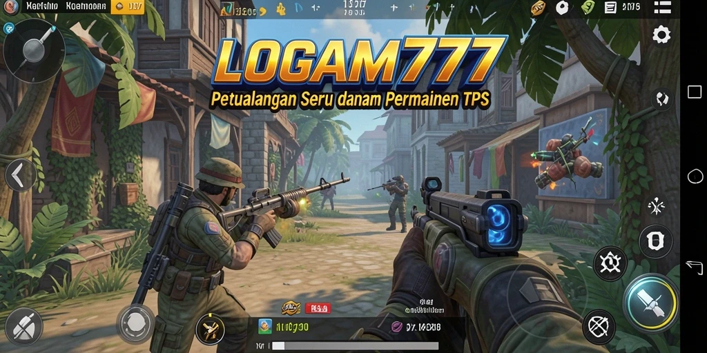 Tangkapan layar LOGAM777 menunjukkan aksi seru dan karakter dalam pertempuran.