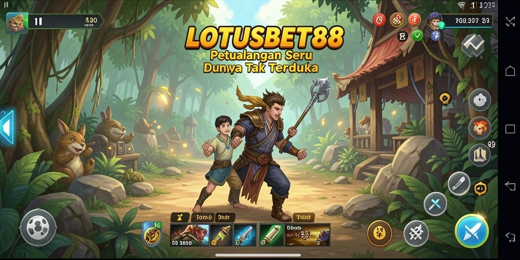 Tampilan utama gameplay LOTUSBET88 yang menakjubkan dan penuh tantangan.