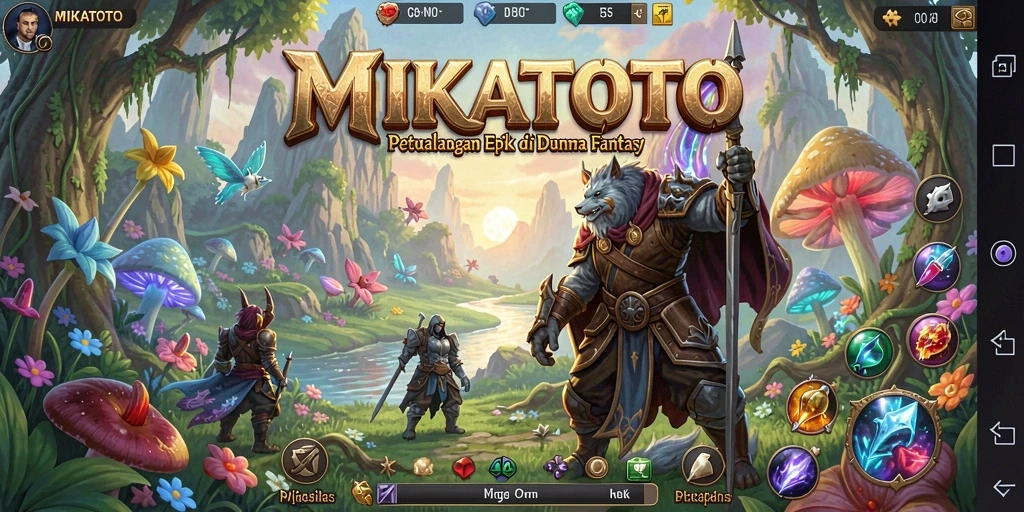 Gameplay MIKATOTO menampilkan petualangan seru di dunia fantasi.