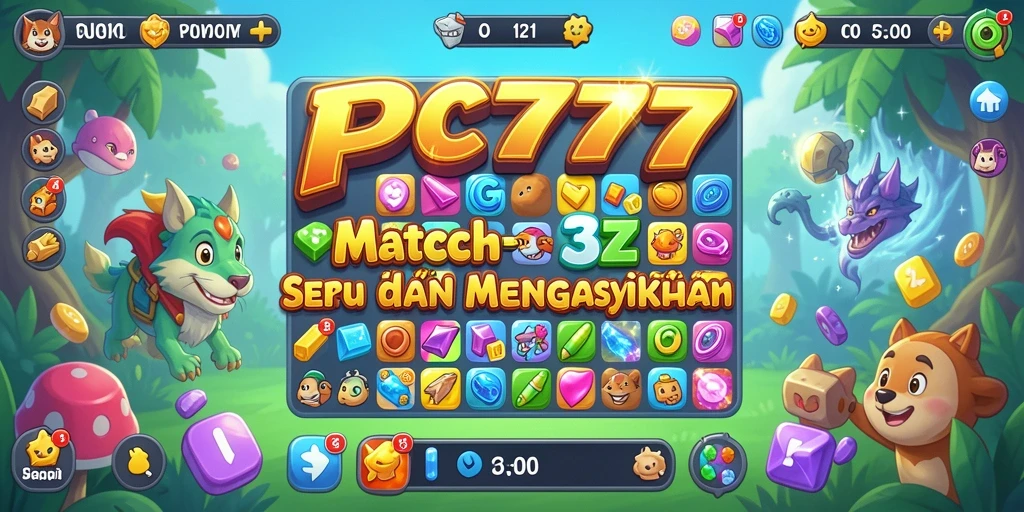 Screenshot gameplay PC777 yang menunjukkan keseruan mencocokkan objek.