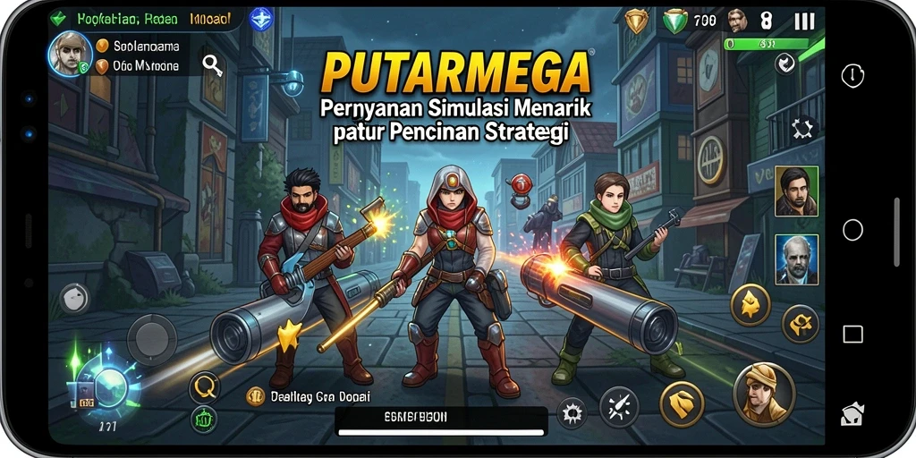 Tangkapan layar PUTARMEGA menampilkan aksi permainan simulasi yang menantang.
