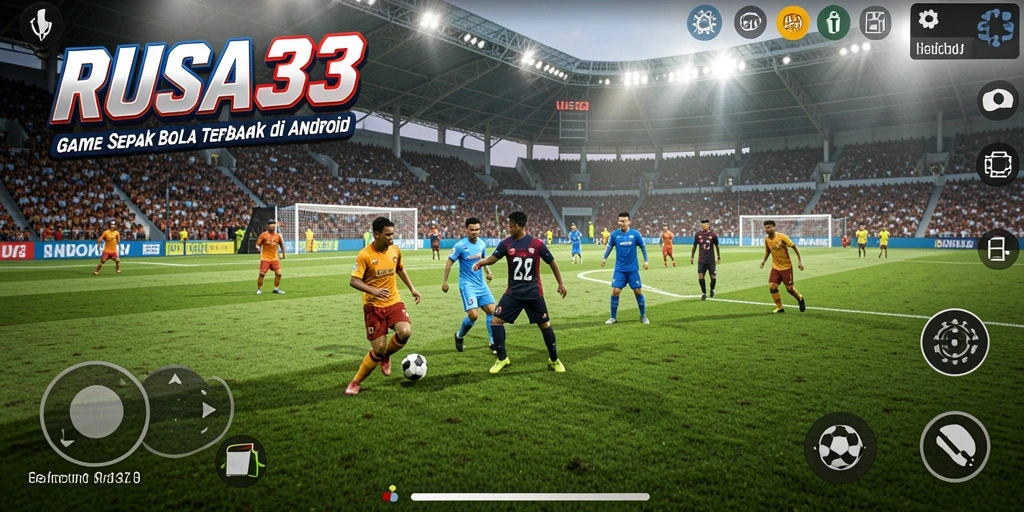 Tampilan gameplay RUSA33 yang mendebarkan dalam aksi sepak bola.