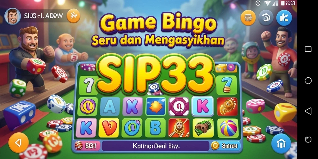 Tangkapan layar dari gameplay SIP33 yang menampilkan momen seru bermain Bingo.