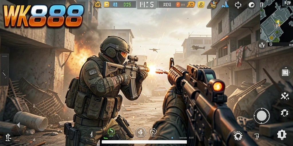 Gameplay intens di arena pertempuran WK888.